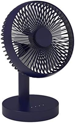 Fã portátil Htllt Pequeno ventilador recarregável na mesa de escritório com USB pequeno portátil portátil portátil gole de silenciência de fã, azul escuro