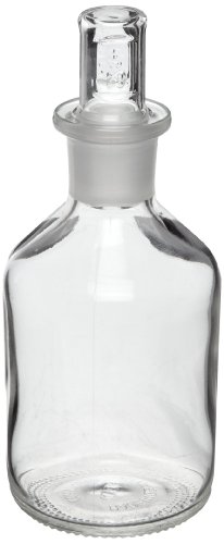 Corning Pyrexplus 61500-125 125 ml de garrafa de armazenamento de reagente cilíndrico de boca estreita de 125 ml com tampa