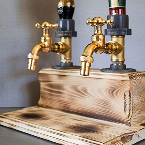Dispensador de madeira de uísque de álcool de bebidas alcoólicas, formato de torneira de dispensador de madeira de uísque