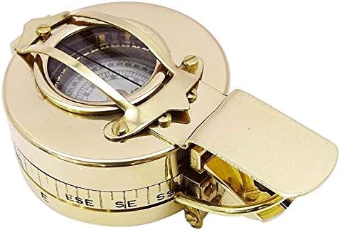 Arnav antigo sólido bronze vintage bússola prismática bússola náutica bússola de navegação magnética