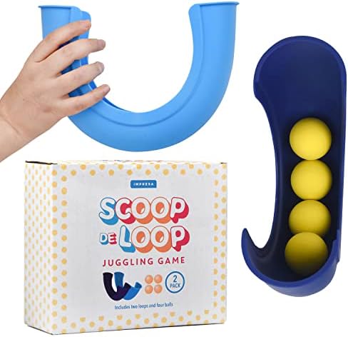 [2 pacote] Scoop -de -loop malabarismo para adolescentes e adultos - Malabando brinquedos para desenvolver habilidades e concentração