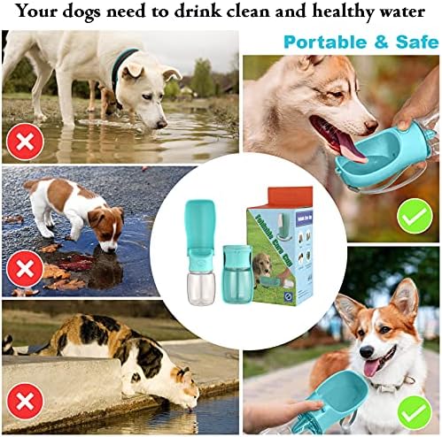 DGirl Dogle Dog Water Bottle Bottle portátil Pet Water Garrafas alimentar Plastic Plastic Viagem Drink Copo Documento de água Distribuidor de água para caminhar adequado para caminhada ao ar livre de animais de estimação, caminhadas e viagens