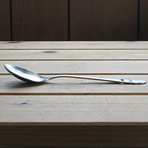 Nagao NY-9 Tsubame Sanjo Nico Bouillon Spoon, conjunto de 4, 6,5 polegadas, feito no Japão