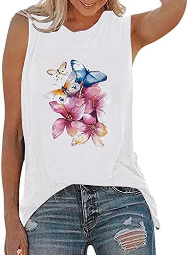 YOYORULE MULHERM MULHERES MULHERES DO CAMPO ROLOD ROUNTE DO CASUAL FLORAL PRIMEIRA T-SHIRT colete casual de tanques