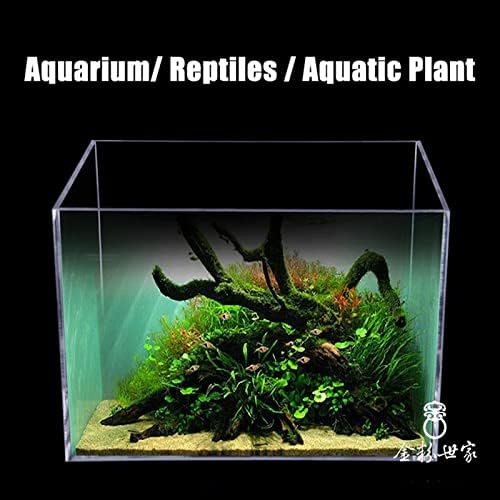 Tanque de peixes transparente acrílico Desktop de desktop pequenas plantas aquáticas retangulares tanque de tanque de tanque de aquário Tanque de planta tanque realisticamente decorado com esconderijo de peixe