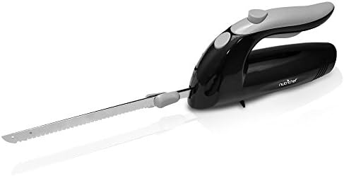 Nutrichef atualizou a faca elétrica nutrichef - 8,9 de escultura, lâminas serrilhadas, design leve, design ergonômico fácil, remoção