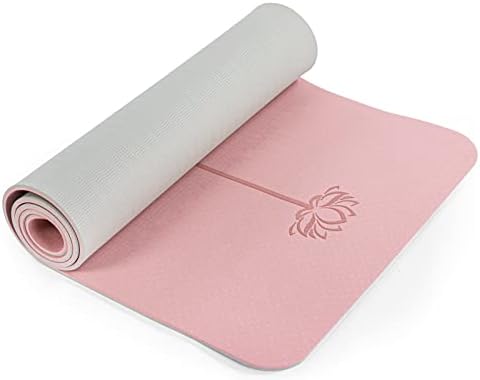 Yoga Mat non Slip, tapetes de fitness pilates, ecologicamente corretos, tapetes de ioga de 1/4 de 1/4 para mulheres, tapetes