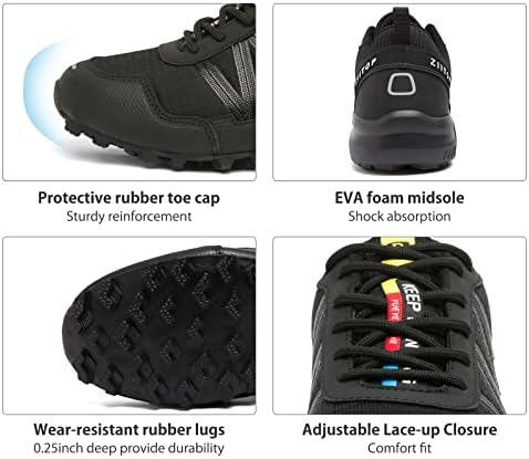 Tênis de corrida de trilha masculina sapatos de caminhada à prova d'água, amortecedores ao ar livre, tênis de caminhada ao ar