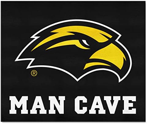 Fanmats 17323 Southern Miss Golden Eagles Man Cave Tapet Tailgater - 5 pés. x 6 pés. Tapete de área de fãs de esportes, tapete de
