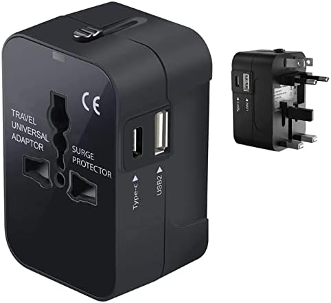 Viagem USB Plus International Power Adapter Compatível com a Sony Xperia Z5 Premium Dual for Worldwide Power para