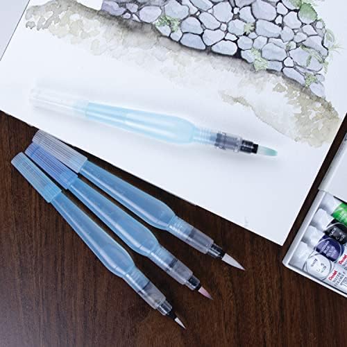 Pentel Japan Aquash Waterbrush Brush Brush Pen, Médio