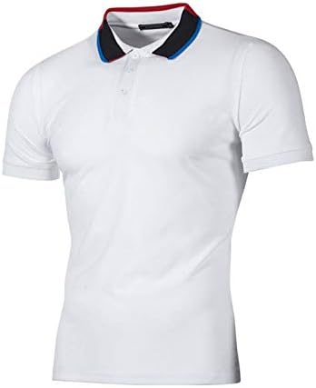 Camisas de golfe para homens verão de manga curta camiseta casual esportivo esportivo de colarinho de colarinho de colarinho