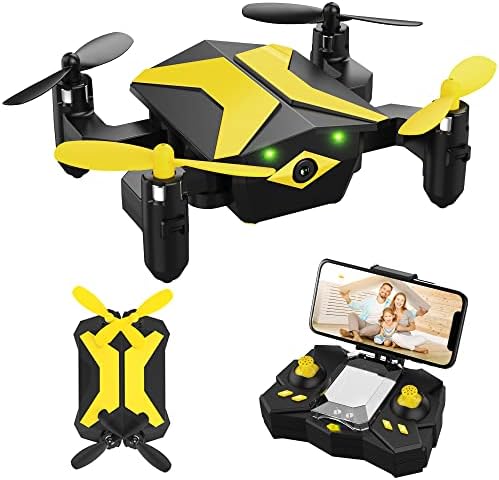 Mini drone com câmera - drones FPV para crianças, drone rc quadcopter com vídeo FPV, controle de voz, altitude de retenção,