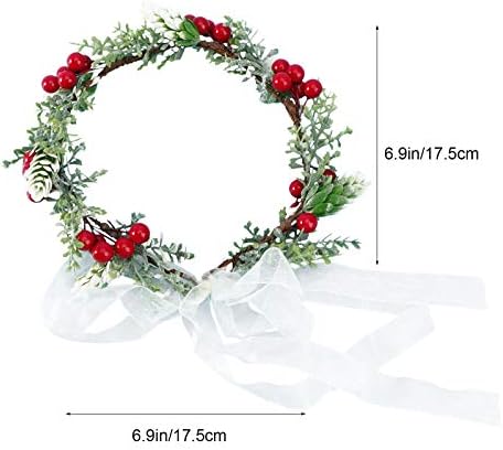 Coroas 1pc xmas grinaldas de cabeça para a cabeça simulada berry verde decoração de cabelos decoração de natal presente ornamentos