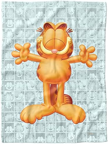 Garfield Soft Fleece Baby Blain para criança infantil, durante toda a estação Cribe Concer 30 x40 Abraços grátis