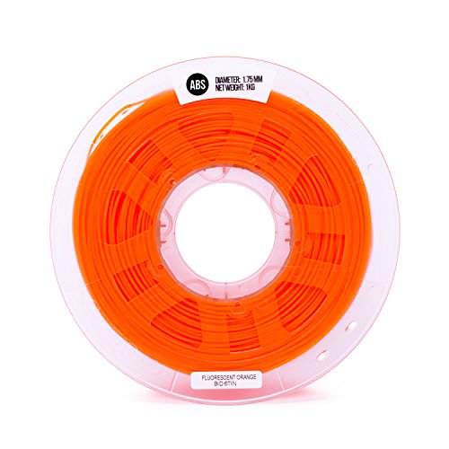 Gizmo Dorks 3mm ABS filamento 1kg / 2,2 lb para impressoras 3D, laranja fluorescente