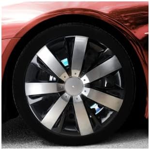 Snap 15 de polegada no Hubcaps Compatível com Lexus - Conjunto de 4 tampas de aros para rodas de 15 polegadas - preto e cinza