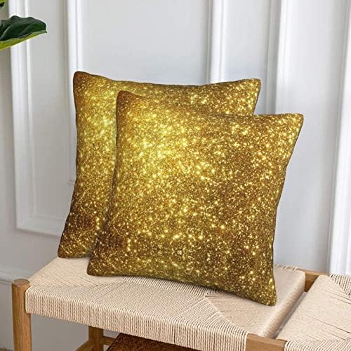 Capas de travesseiros Casos Padrão de fundo de ouro Glitter Padrão impressão, padrão de dupla face Capas de travesseiros