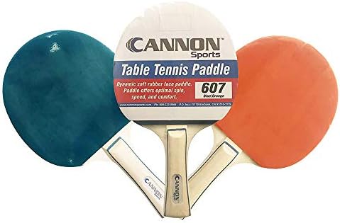 Cannon Sports Ping Pongue e tênis de mesa Papdles com rosto de borracha e alças de madeira