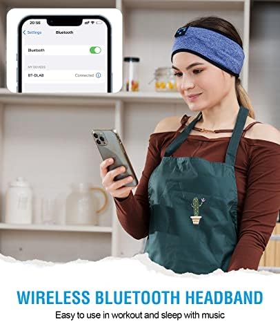 Fones de ouvido Bluetooth, com fones de ouvido sem fio esportivo - fones de ouvido resistentes ao suor, fones de ouvido dormindo com alto -falantes estéreo hd ultrafinos, perfeitos para que dormem laterais, treino, treino