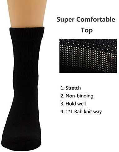 Meias da tripulação com infusão de cobre Socks diabéticos super esticados confortáveis ​​para homens e mulheres