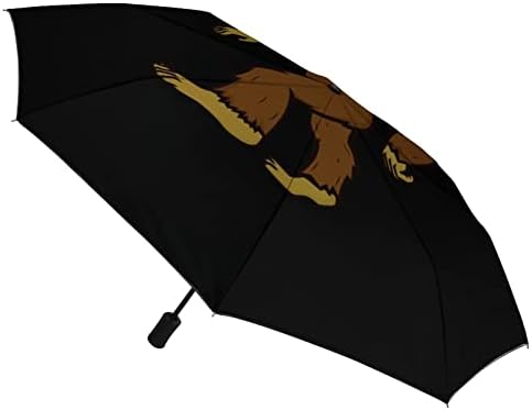 Bigfoot Travel Umbrella à prova de vento 3 Folds Automotor, perto de um guarda -chuva dobrável para homens mulheres