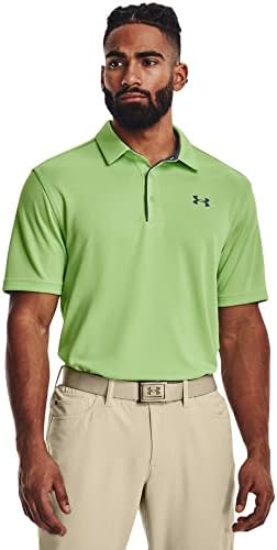 Under Armour Men's Tech Golf Polo, Key Lime / Pitch Grey / Pitch Grey, 3x-Large Alto