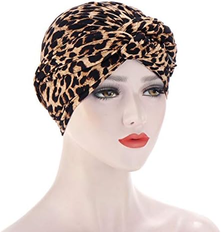 Capés de turbante para mulheres muçulmanas mulheres negras África Headwrap Twist Beanie Soflo Chemo Cancer Caps para perda de cabelo