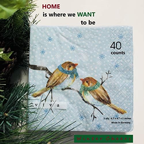 Nudários de pássaros de 40-CT 13x13 | Nudários decoupage | Guardanapos de papel decorativo para decoupage | Guardanapos