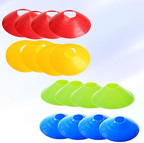 KISANGEL 16 PCS PCS DISC Coes Plastic Mini Soccer Cones Multicolor Training Training Sports Cones Drills Barreiras de