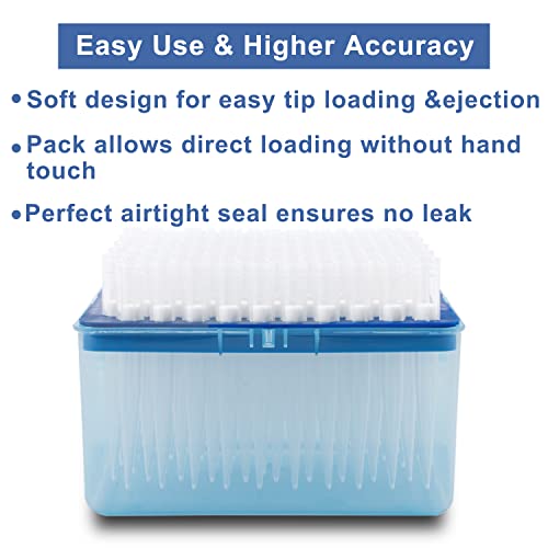 Onilab Scientific Universal 1000ul Pipettor Tips LAB Laboratório Pipertor líquido transparente com caixa DNase não pirogênica/RNase
