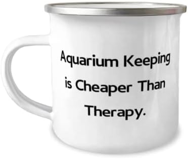 Sarcasmo Aquário Mantendo presentes, a manutenção do aquário é mais barata que a terapia, a melhor caneca de 12 onças para amigos de