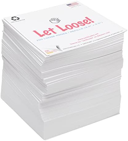 Páginas de reabastecimento solto de EarthCube em branco Tamanho branco de 3,5 polegadas para o seu portador de memorando feito nos EUA 700 páginas recicladas 'LENE LOLE!'