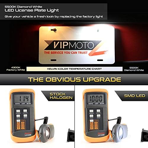 VIPMOTOZ PLACA DE LED COMPLETA Luz de placa para compatível com Nissan Armada Juke Versa NV200 Rogue Sport Infiniti Q50, 6000K