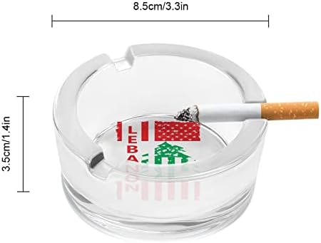 Lanon USA Flag Glass Ashtrays para cigarros lixo à prova de vento pode imprimir bandejas de cinzas sofisticadas para o hotel de pátio em casa Uso