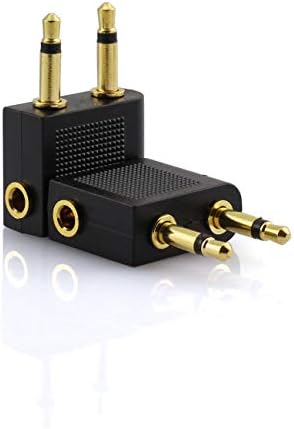 ZRM & E E 2-PACK 3,5mm ADAPLONE ADAPLONE ADAPTOR DE ÁUDIO DO ADAPTOR DE OURO BLAMEIO DE OURO AUX Jack 2 Male a 1