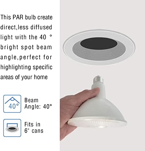 Inundações internas/externas da jolux LED LED LED38 LED BULL, 15W EQUIVALENTES 120W, 3000K WAX WHOT BRANCO 1250LM, E26 BASE,