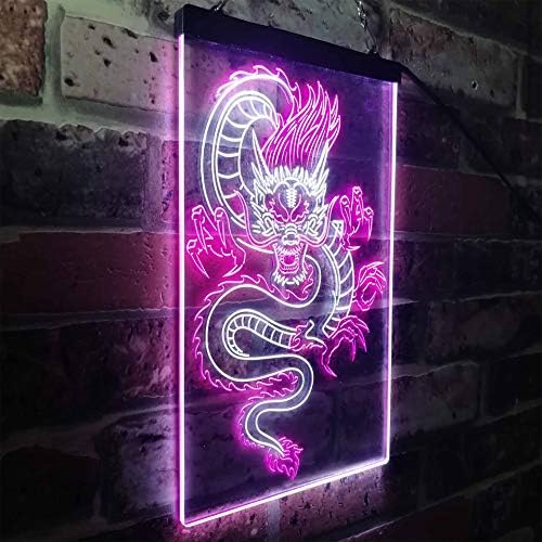 AdvPro Chinese Dragon Room Display Dual Color LED NEON SIP