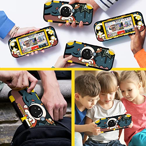 Uppuppy Competível com o protetor de case de switch Lite com protetor de tela para meninos meninas garotos pretos espacialx espatex