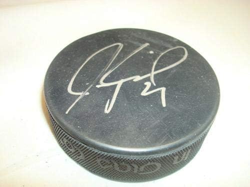 Jeremy Roenick assinou o hóquei Puck autografado 1b - Pucks autografados da NHL
