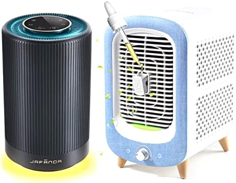 Jafända JF180 Purificadores de ar azul+ JF100 Purificador de ar preto, para casa, filtro de ar para quarto, filtro H13 True Hepa, purificador de ar para animais de estimação, fumantes, alergias, odor, vocs