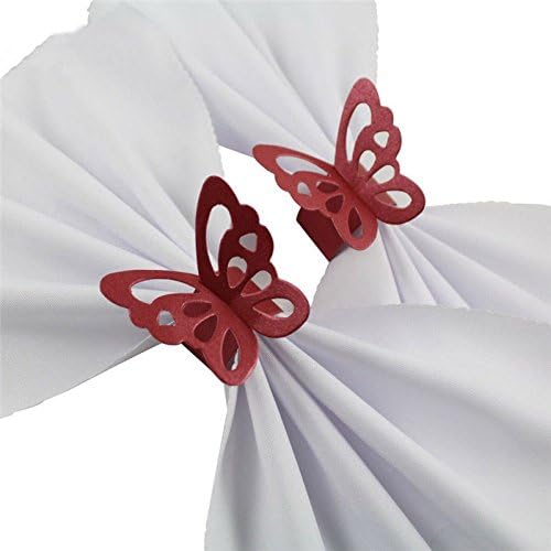 Okokmall Us-50pcs Butterfly Paper Ring titulares em casa