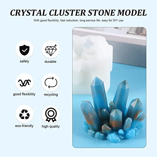 Jóias Resina Mola Diy Cluster simples Molde de cristal epóxi Decoração de mesa de molde artesanal