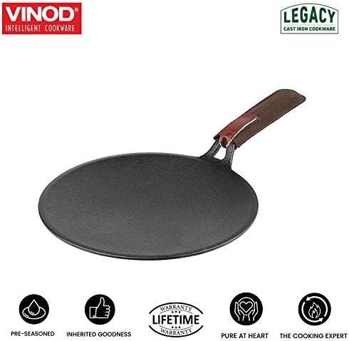 Vinod Legacy Pré - Temperado Ferro Cast Dosa Tawa - 28 cm