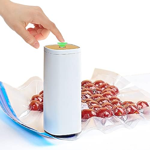 Máquina de selador de vácuo portátil, bomba automática de vácuo de alimentos, vedação de vácuo de vácuo, máquina de vedação portátil para armazenamento e preservação de alimentos, frutas de armazenamento de vácuo e vegetais