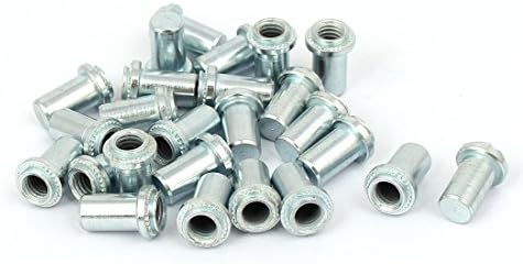 Aexit m5-2 unhas finas, parafusos e fastidores chapas de metal de metal de metal consumindo porca e parafusos de porca e parafusos 25pcs