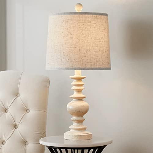 BOBOMOMO Tradição 20.5 '' Rustic Table Lamp conjunto de 2 para a sala da sala de estar lâmpadas de mesa de cabeceira de cabeceira de mesa de mesa de mesa de cabeceira vintage lavada