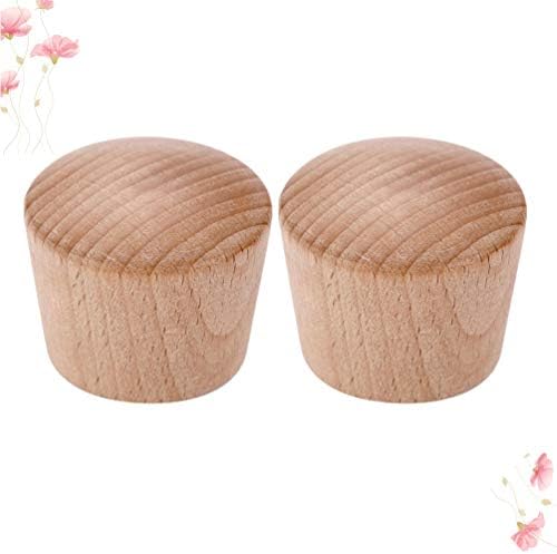 Doitool 2pcs Pote de madeira Pote de tampa Universal Wood resistente a cozinha de cozinha panela de tampa da tampa da maçaneta de reposição de reposição