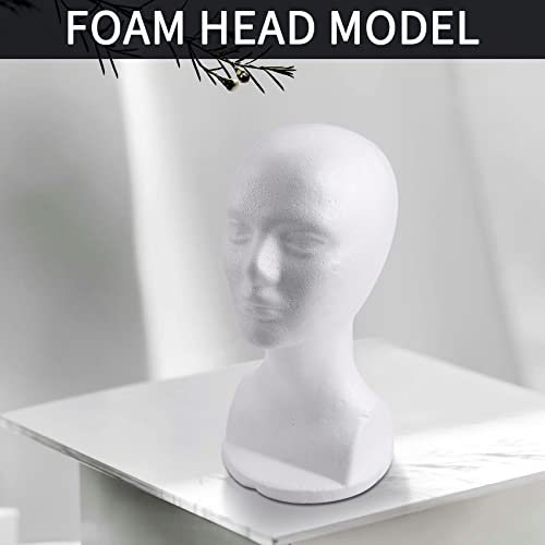Roundsky Wig Head Head Wig Stand Head Mannequin para o colar dos copos de tampa da peruca Glass Hairpieces Display