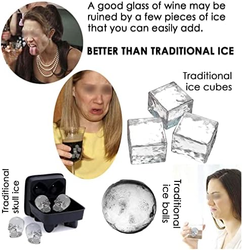 Das Tainii Whisky Stones 6 pacote, cubos de gelo reutilizáveis ​​de metal, tecnologia de alto resfriamento, cubos de gelo